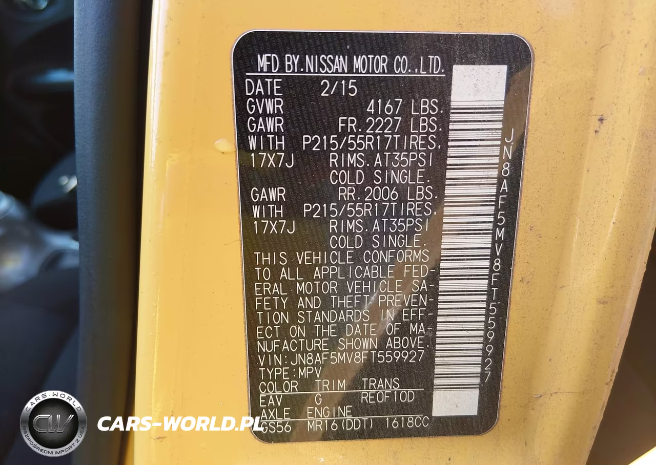 2015 Nissan Juke Sv VIN:JN8AF5MV8FT559927 - 9