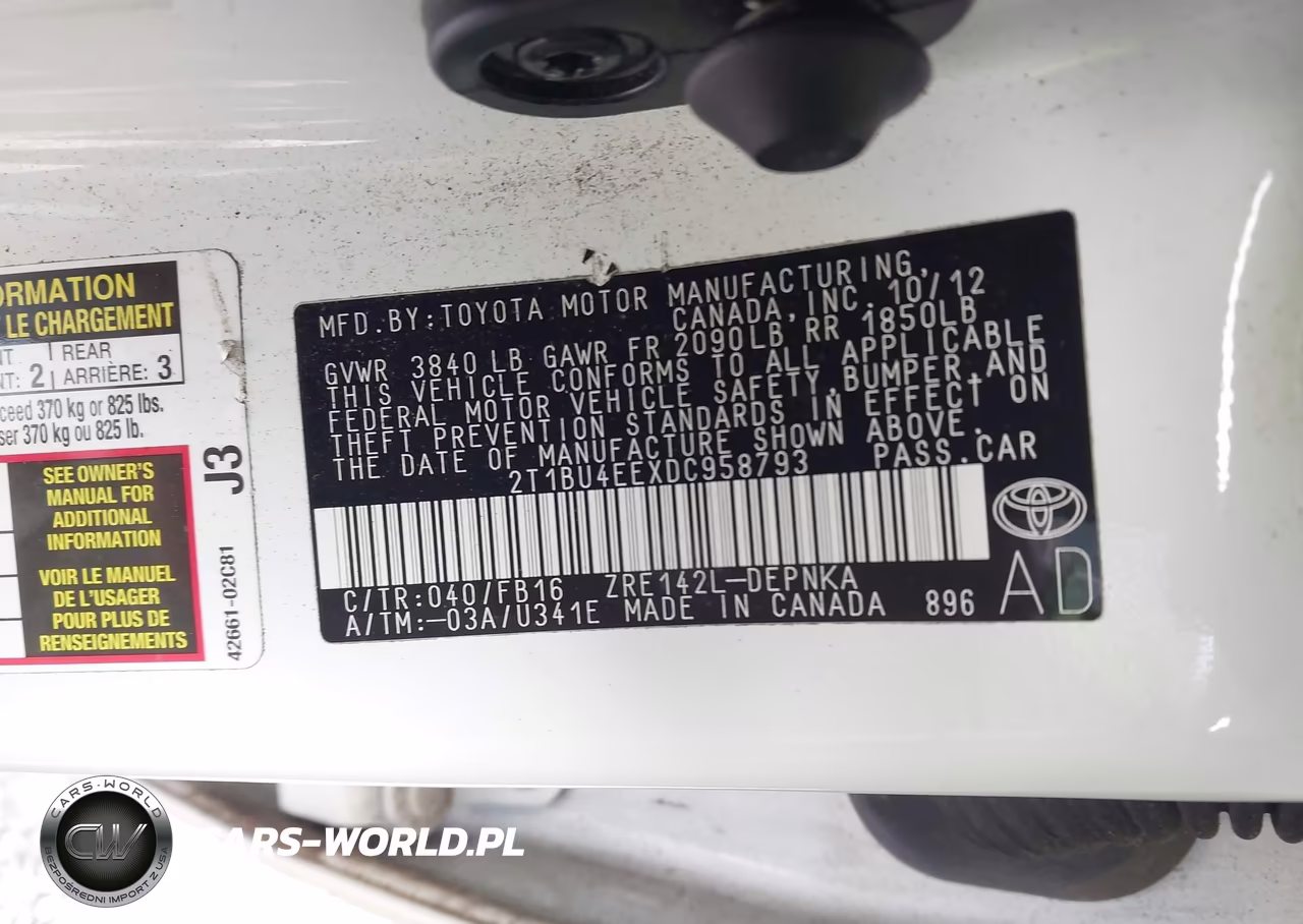 2013 Toyota Corolla Le VIN:2T1BU4EEXDC958793 - 9