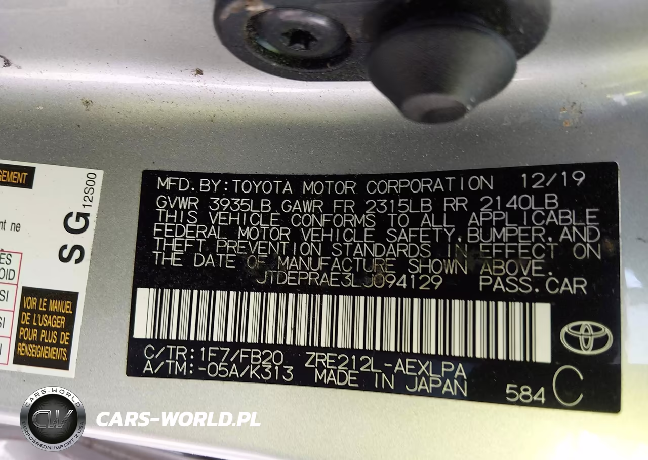 2020 Toyota Corolla Le VIN:JTDEPRAE3LJ094129 - 9