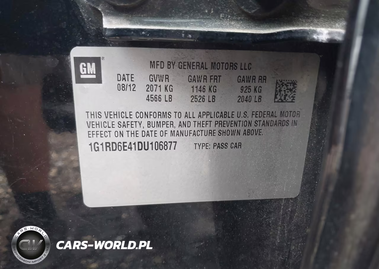 2013 Chevrolet Volt VIN:1G1RD6E41DU106877 - 9
