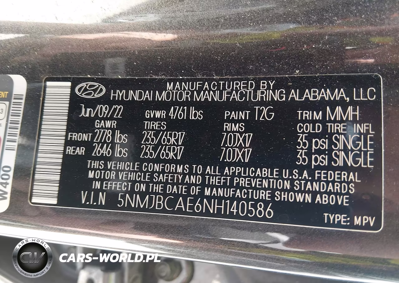 2022 Hyundai Tucson Sel VIN:5NMJBCAE6NH140586 - 9