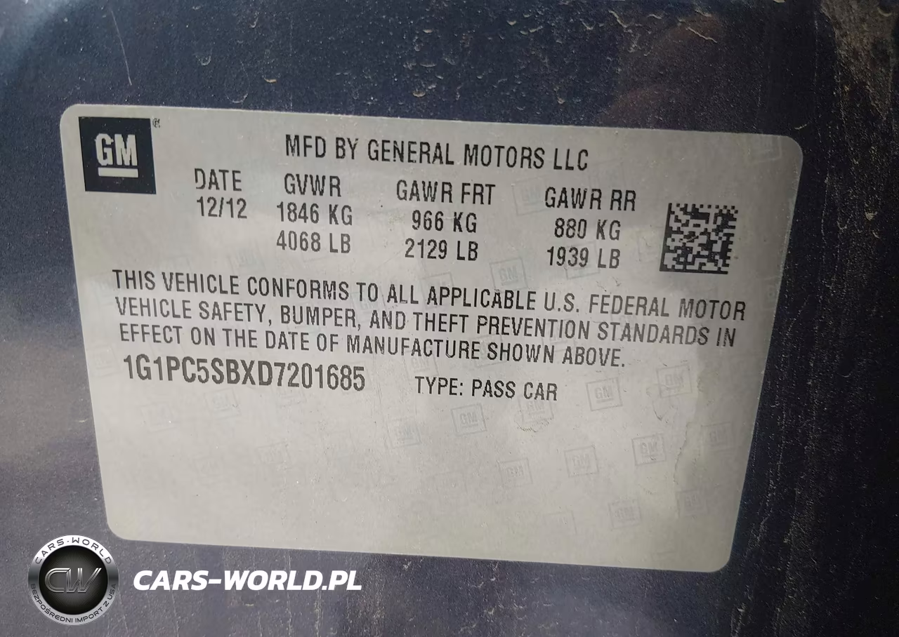 2013 Chevrolet Cruze 1Lt Auto VIN:1G1PC5SBXD7201685 - 9