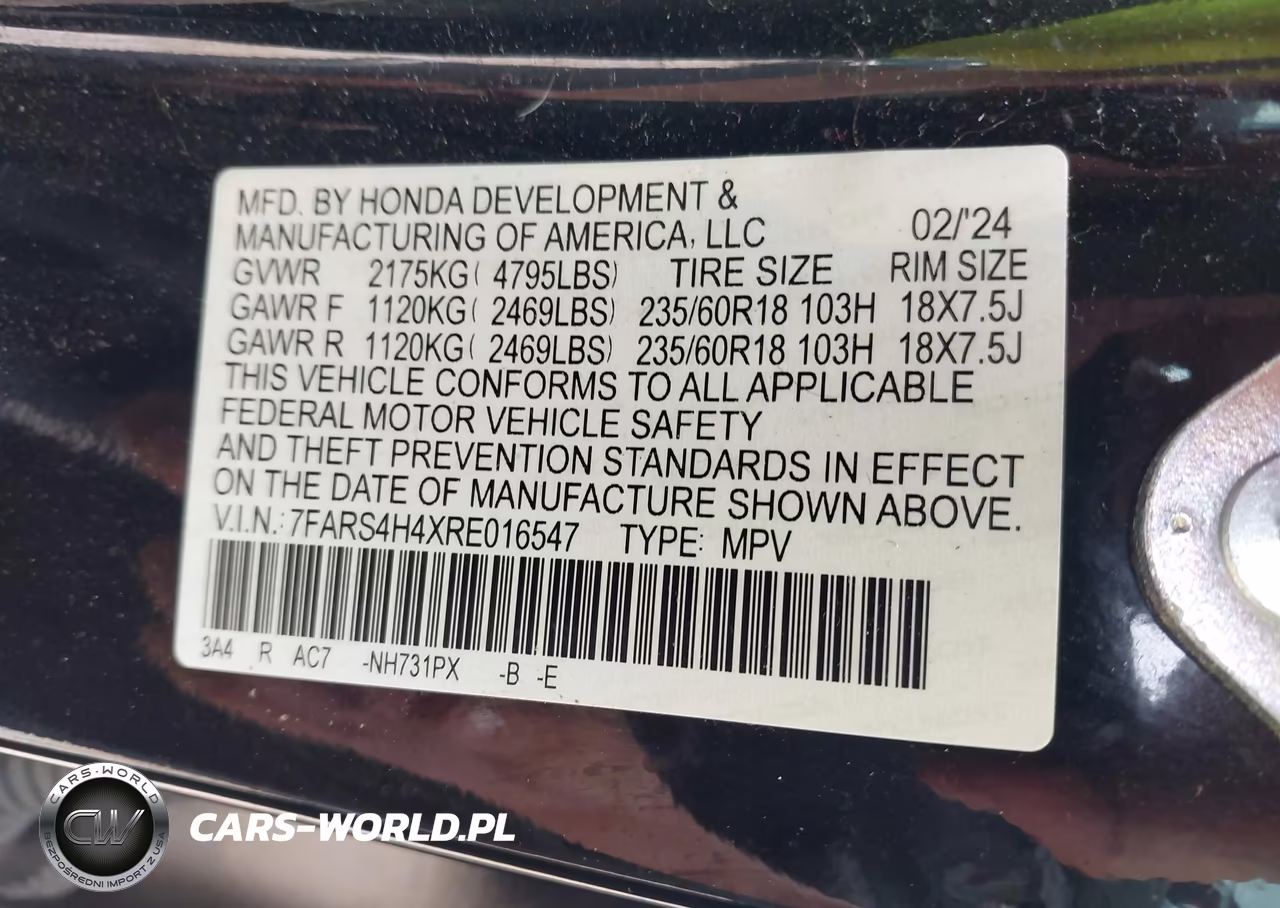 2024 Honda Cr-V Ex Awd VIN:7FARS4H4XRE016547 - 9