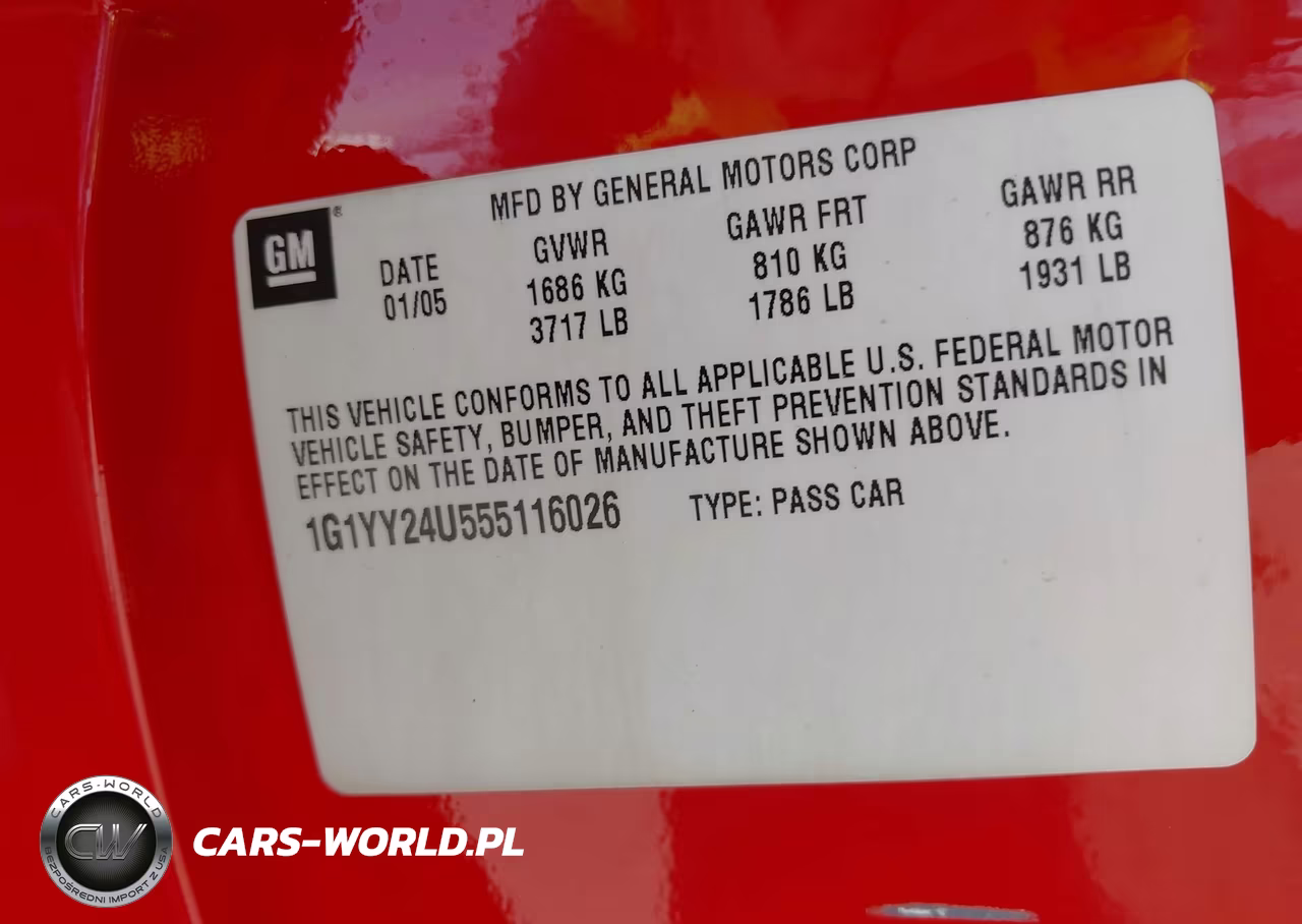 2005 Chevrolet Corvette VIN:1G1YY24U555116026 - 9