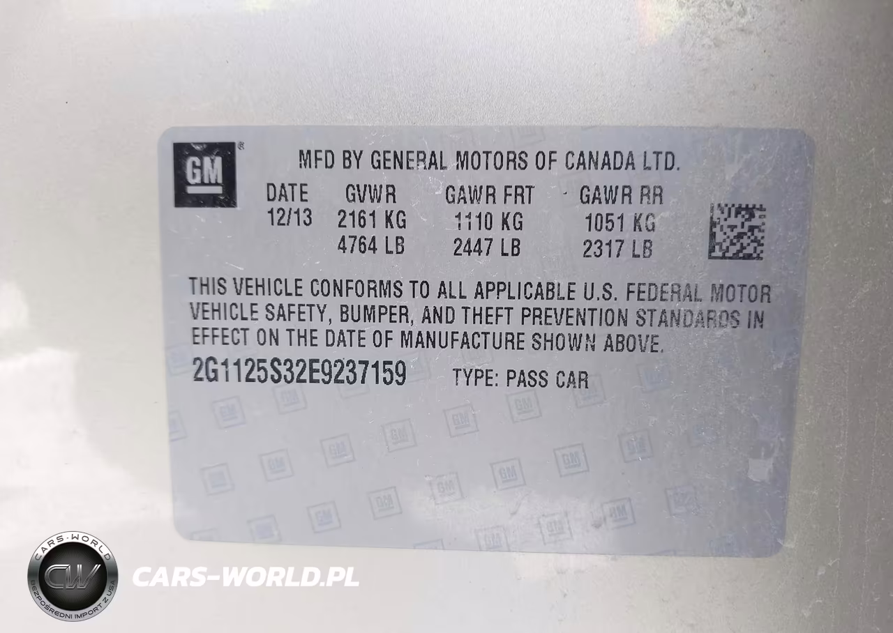 2014 Chevrolet Impala 2Lt VIN:2G1125S32E9237159 - 9