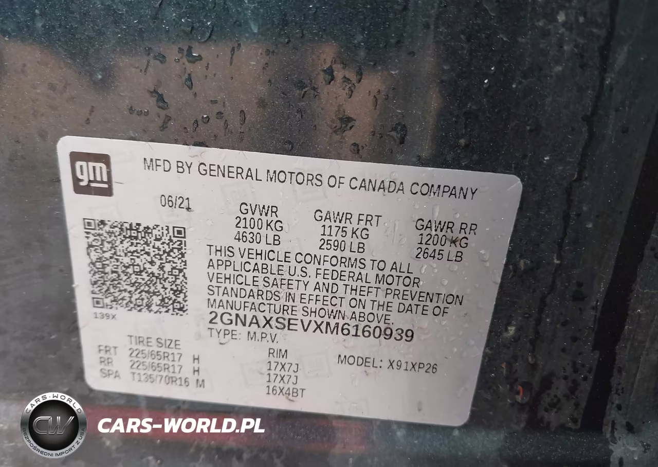 2021 Chevrolet Equinox Awd Ls VIN:2GNAXSEVXM6160939 - 9
