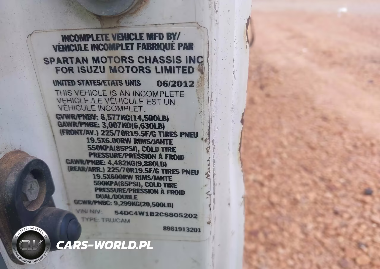 2012 Isuzu Npr Gas Reg VIN:54DC4W1B2CS805202 - 9