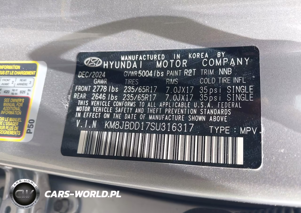 2025 Hyundai Tucson Hybrid Blue VIN:KM8JBDD17SU316317 - 9