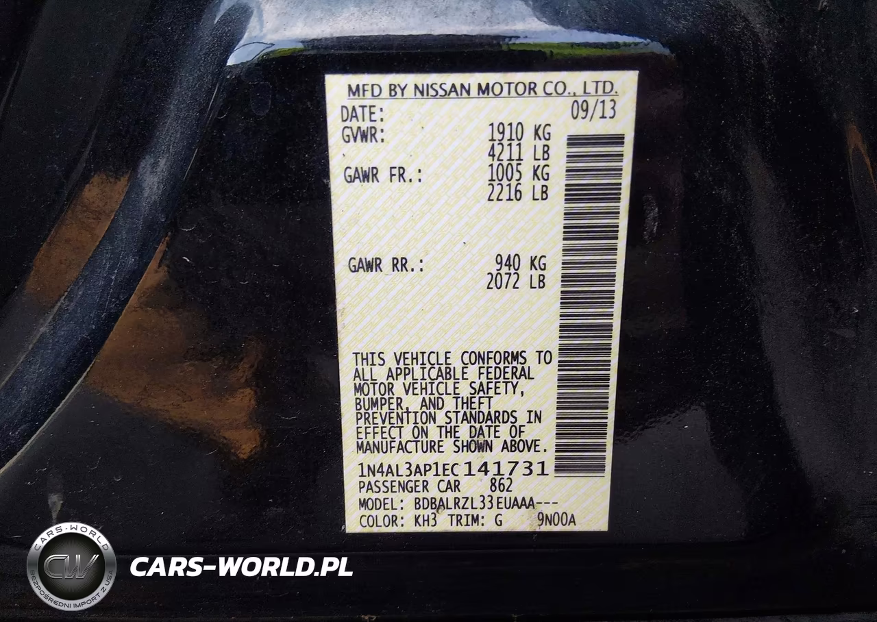 2014 Nissan Altima 2.5 S VIN:1N4AL3AP1EC141731 - 9