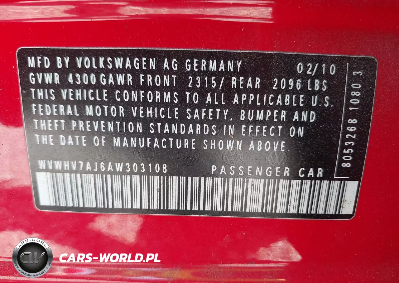 2010 Volkswagen Gti 4-Door VIN:WVWHV7AJ6AW303108 - 9