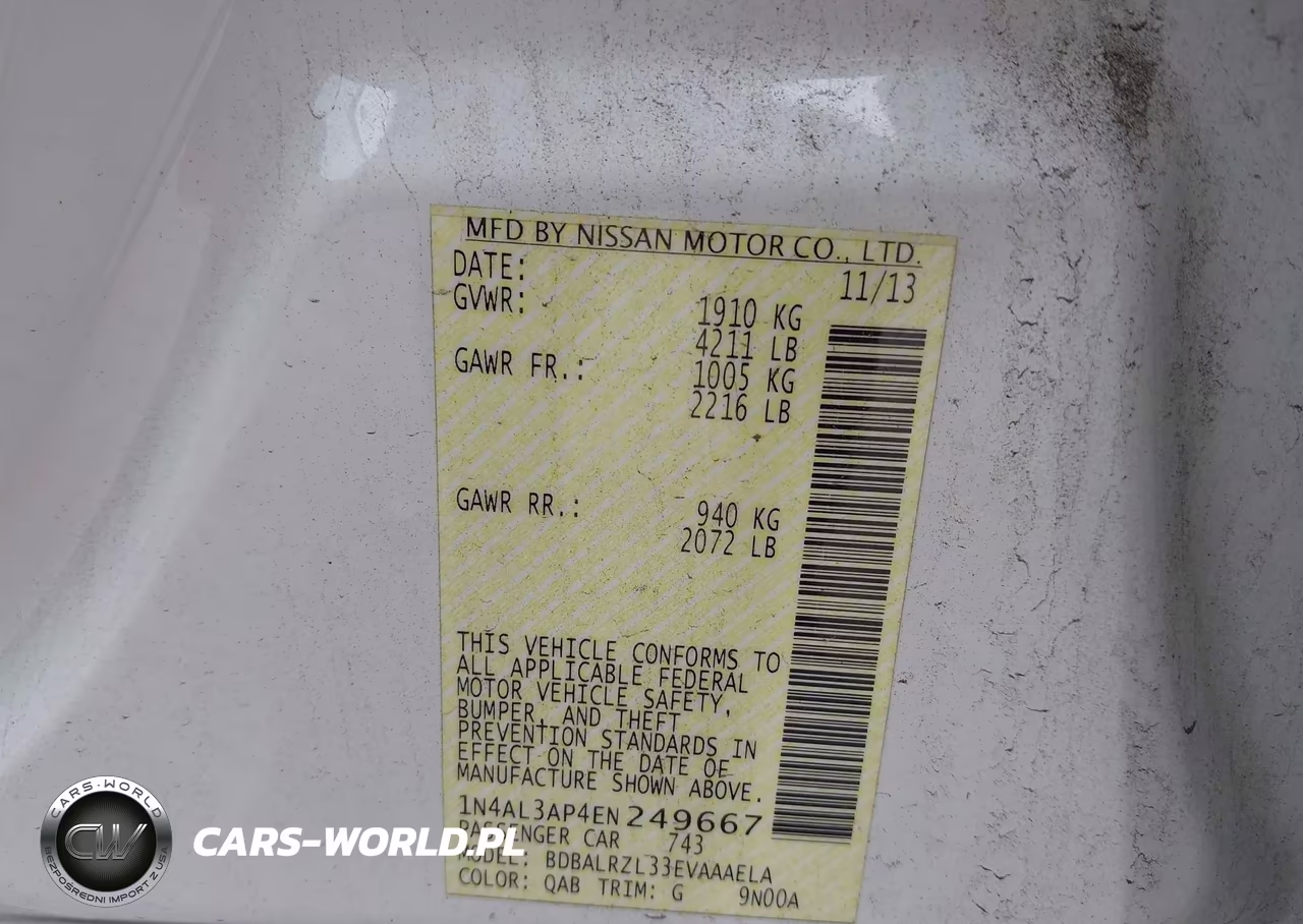 2014 Nissan Altima 2.5 S VIN:1N4AL3AP4EN249667 - 9