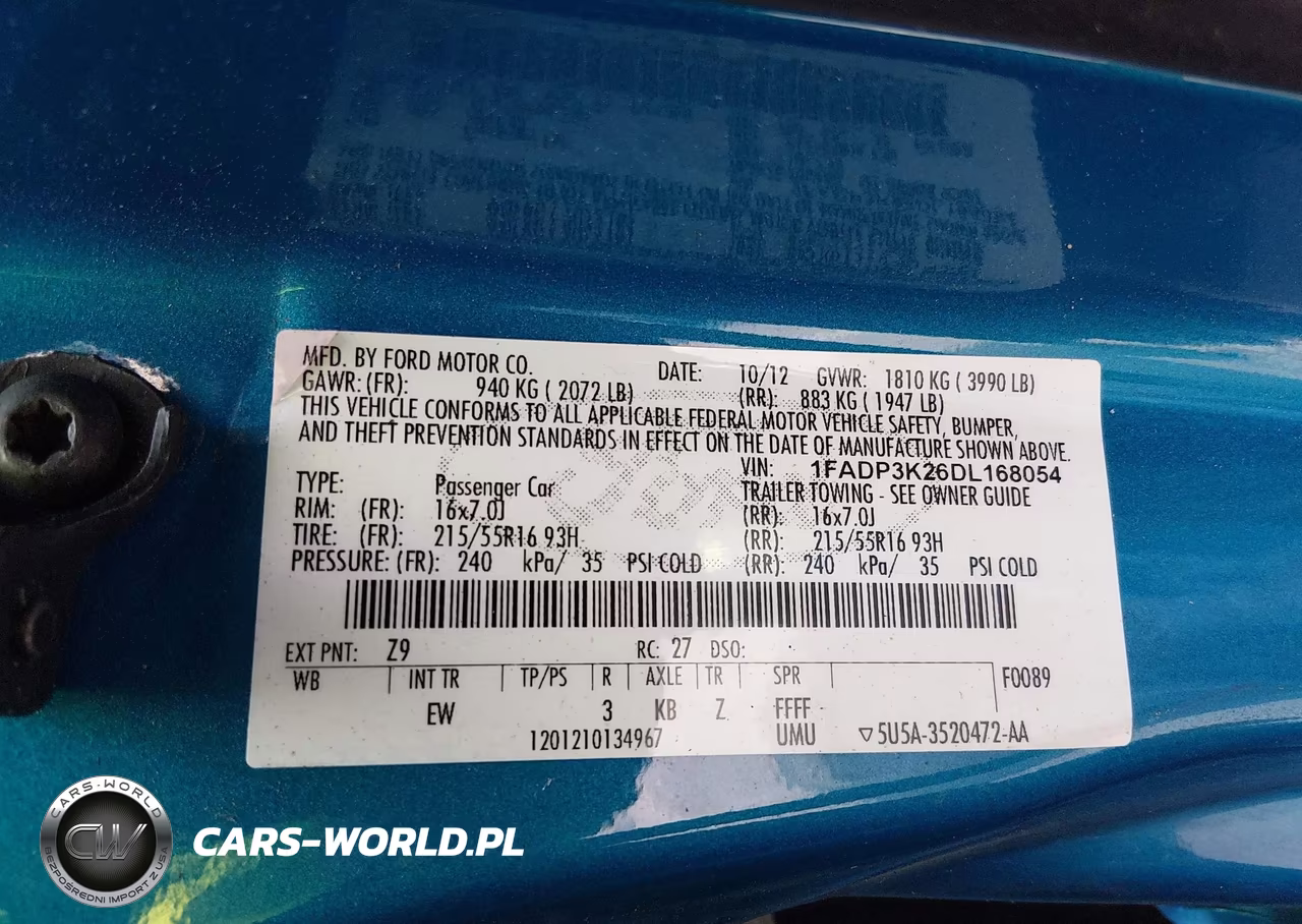 2013 Ford Focus Se VIN:1FADP3K26DL168054 - 9