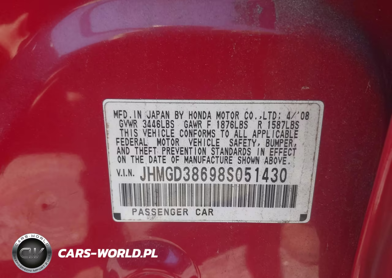2008 Honda Fit Sport VIN:JHMGD38698S051430 - 9