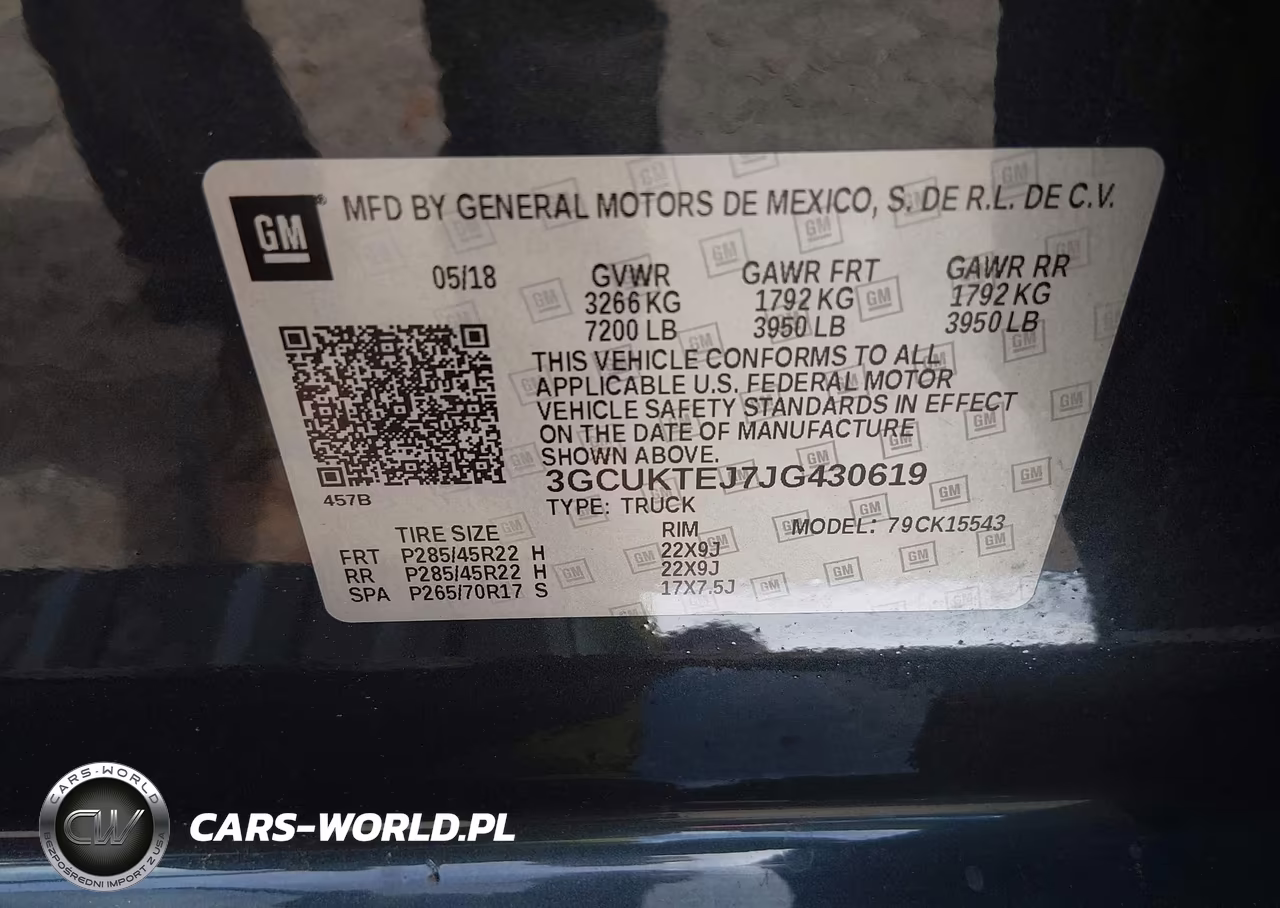2018 Chevrolet Silverado 1500 High Country VIN:3GCUKTEJ7JG430619 - 9