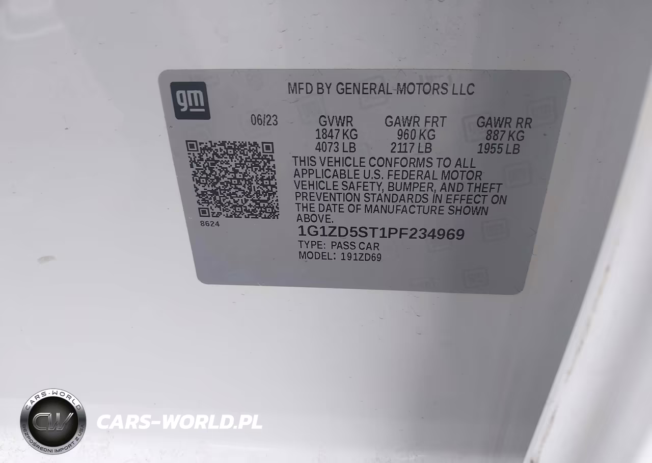 2023 Chevrolet Malibu Fwd 1Lt VIN:1G1ZD5ST1PF234969 - 9