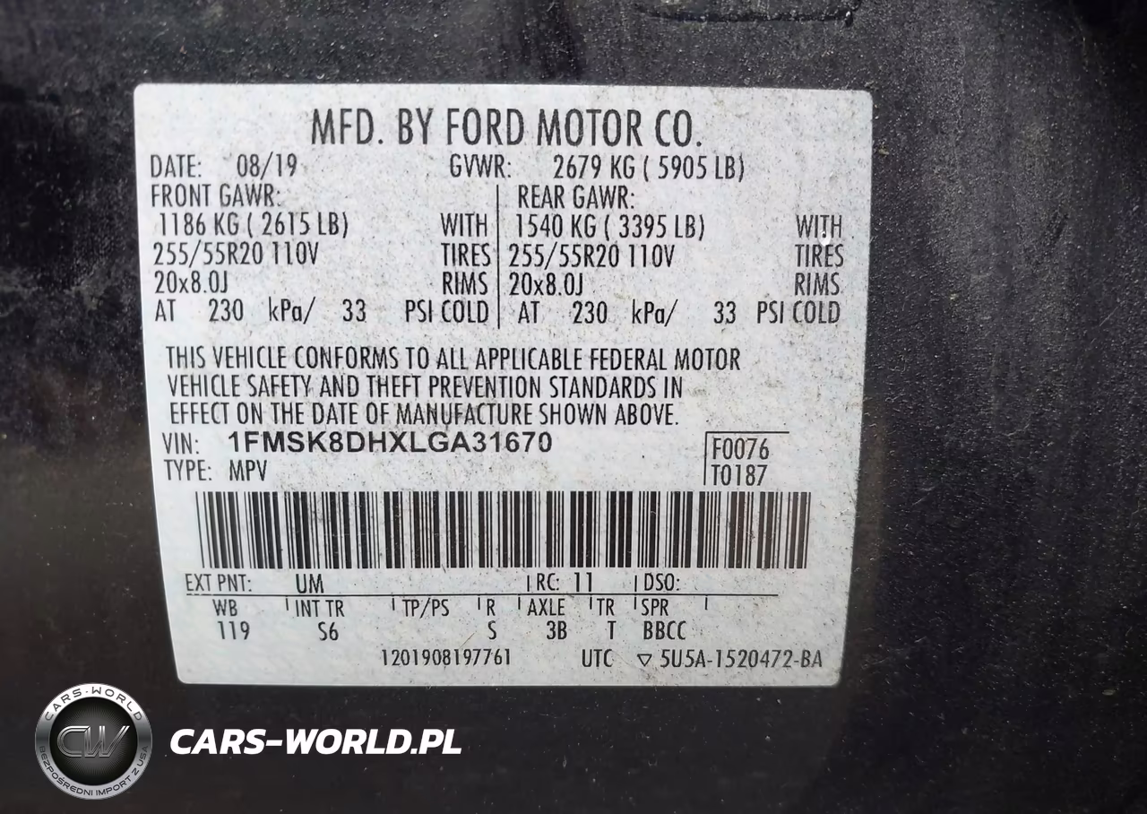 2020 Ford Explorer Xlt VIN:1FMSK8DHXLGA31670 - 9