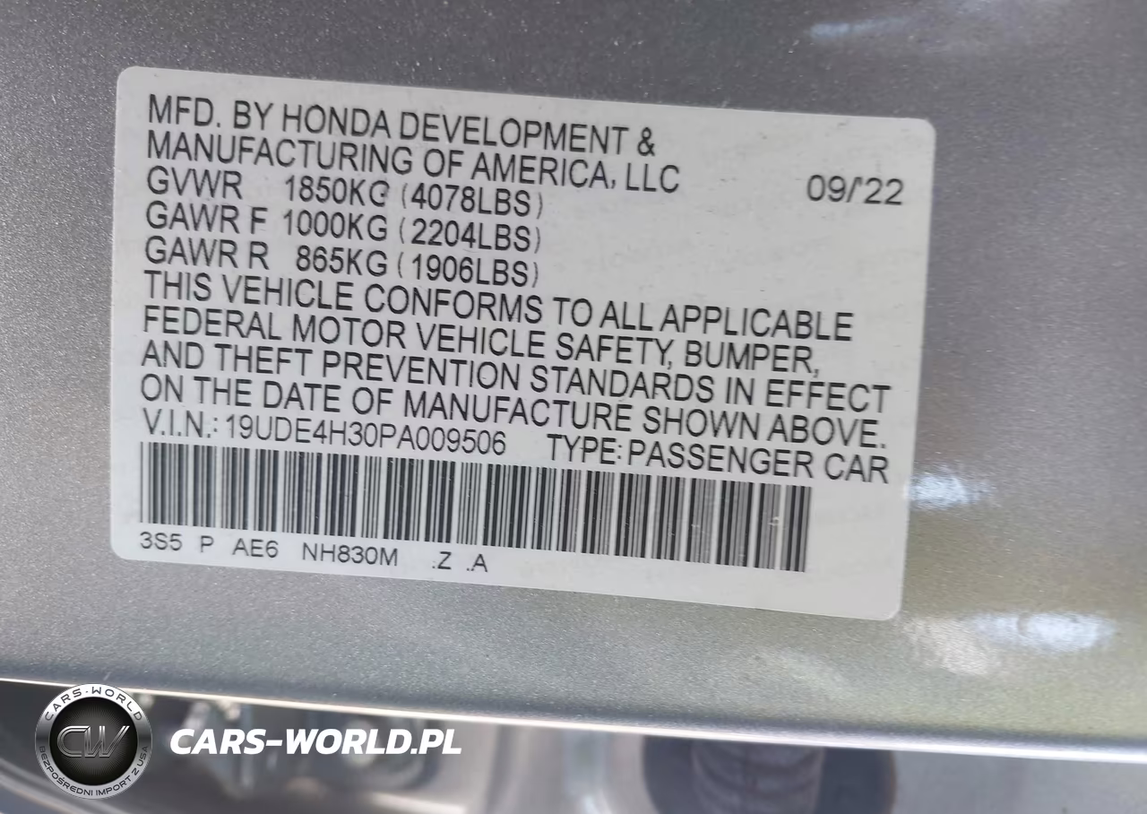 2023 Acura Integra A-Spec VIN:19UDE4H30PA009506 - 9