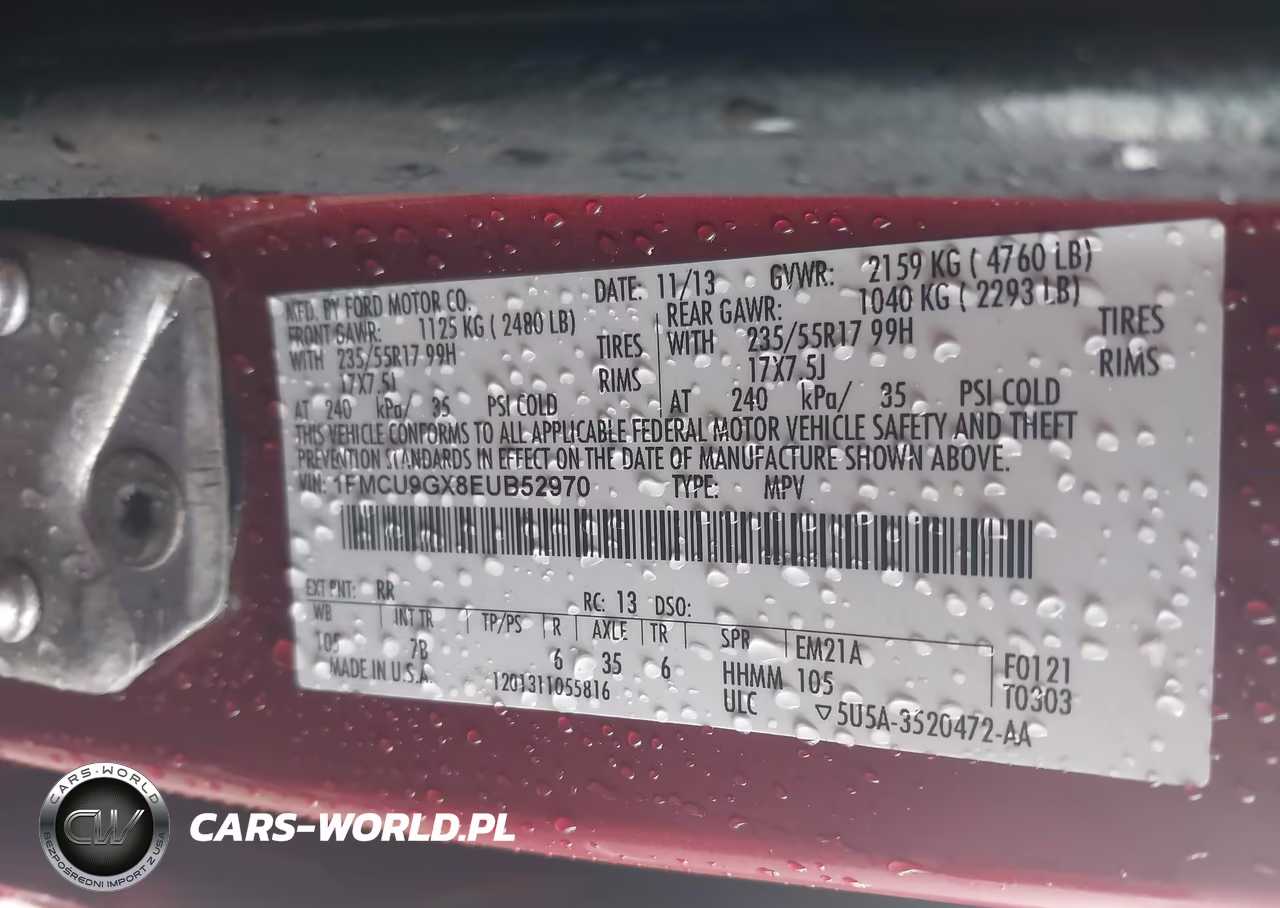 2014 Ford Escape Se VIN:1FMCU9GX8EUB52970 - 9