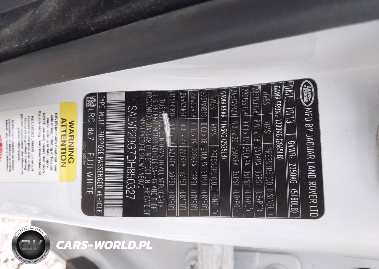 2013 Land Rover Range Rover Evoque Pure VIN:SALVP2BG7DH850327 - 9