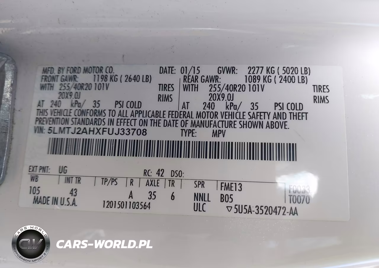 2015 Lincoln Mkc VIN:5LMTJ2AHXFUJ33708 - 9
