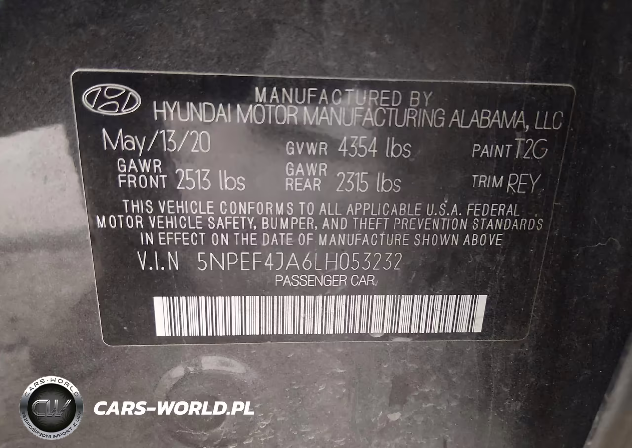 2020 Hyundai Sonata Sel VIN:5NPEF4JA6LH053232 - 9