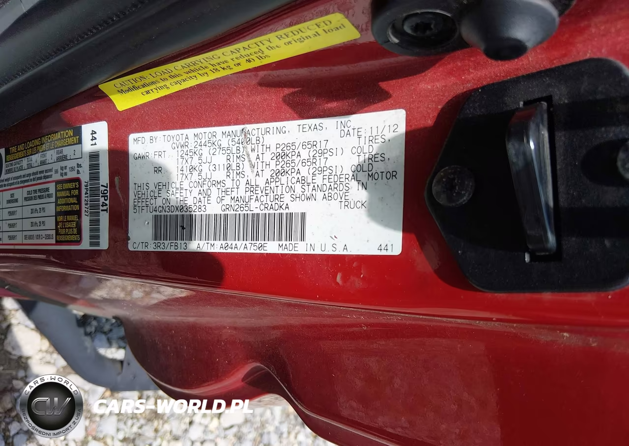 2013 Toyota Tacoma Prerunner V6 VIN:5TFTU4GN3DX035283 - 9