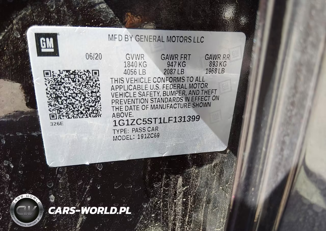 2020 Chevrolet Malibu Fwd 1Fl VIN:1G1ZC5ST1LF131399 - 9