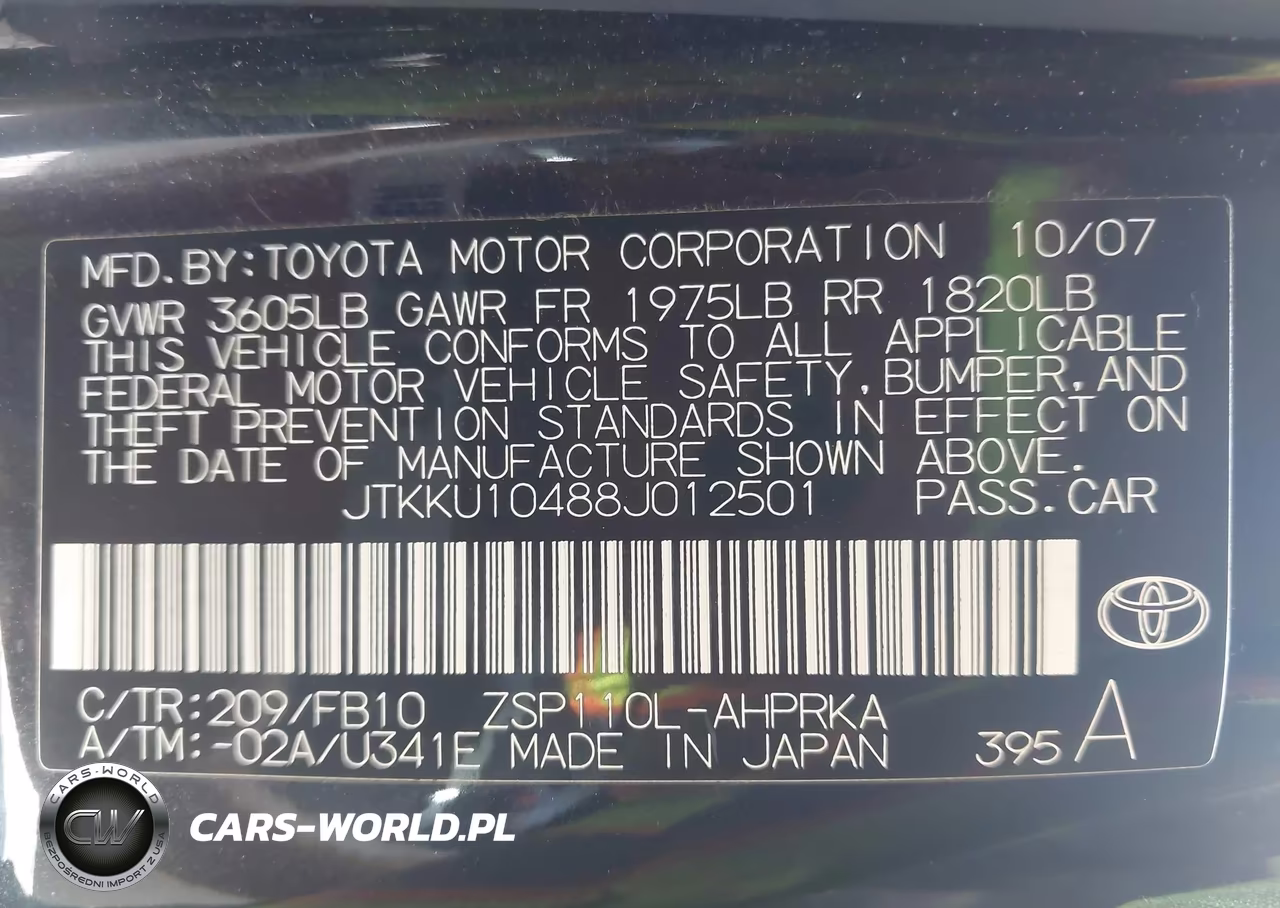 2008 Scion Xd VIN:JTKKU10488J012501 - 9