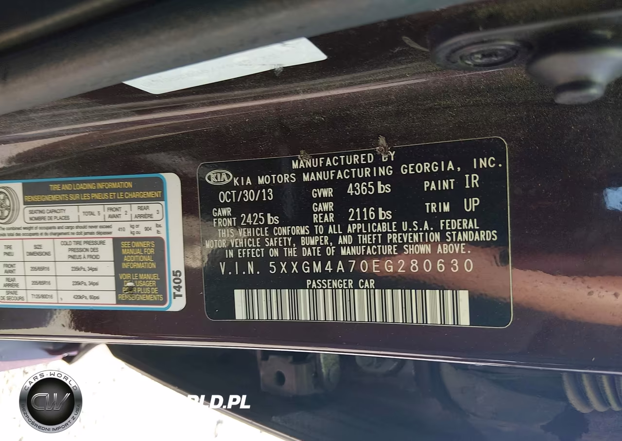 2014 Kia Optima Lx VIN:5XXGM4A70EG280630 - 9