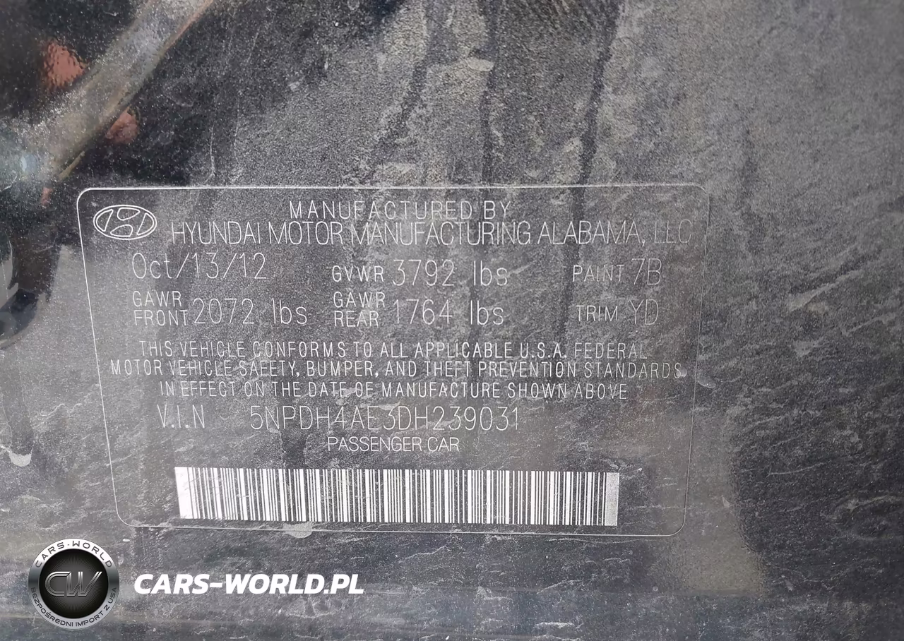 2013 Hyundai Elantra Limited VIN:5NPDH4AE3DH239031 - 9