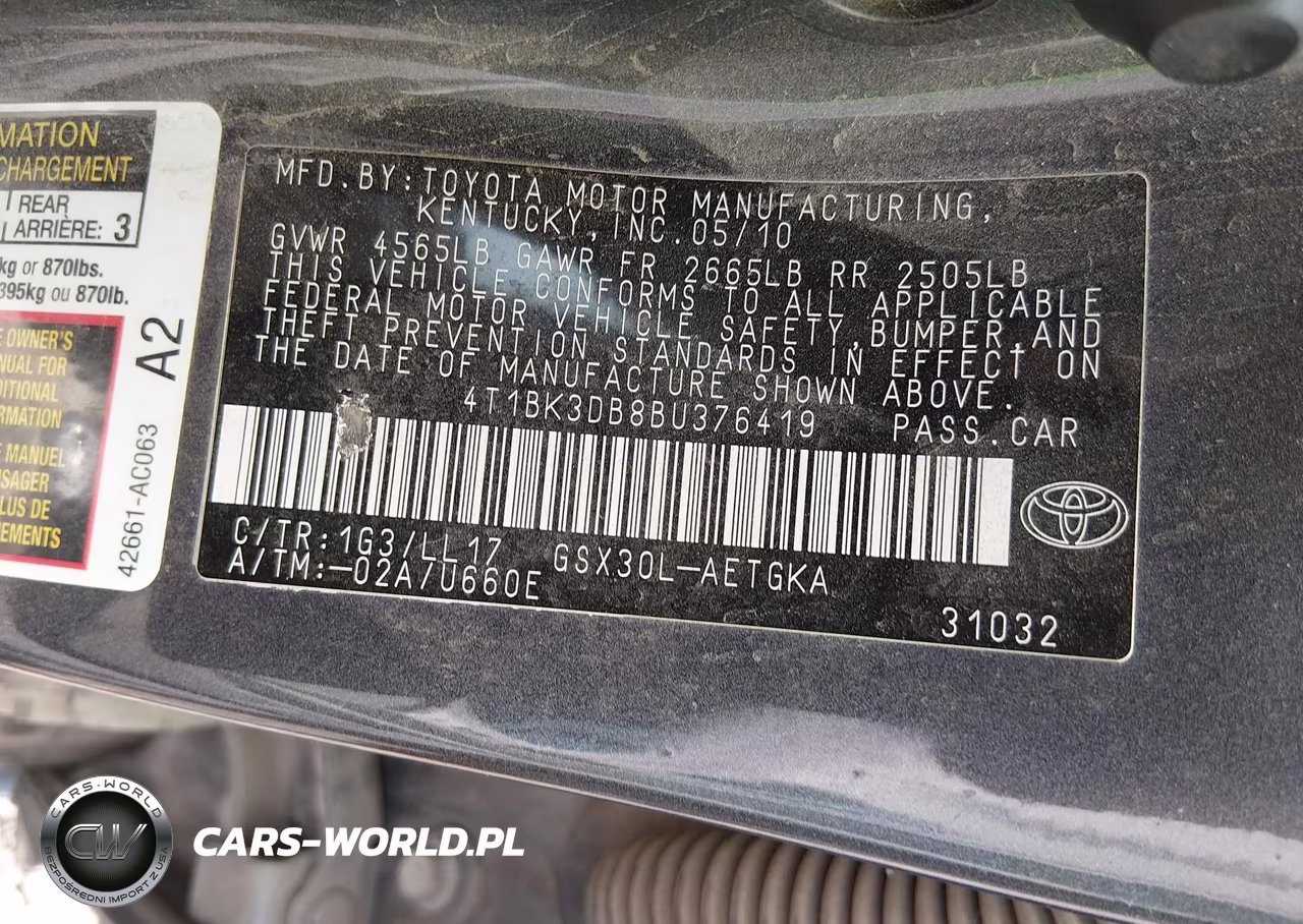 2011 Toyota Avalon VIN:4T1BK3DB8BU376419 - 9