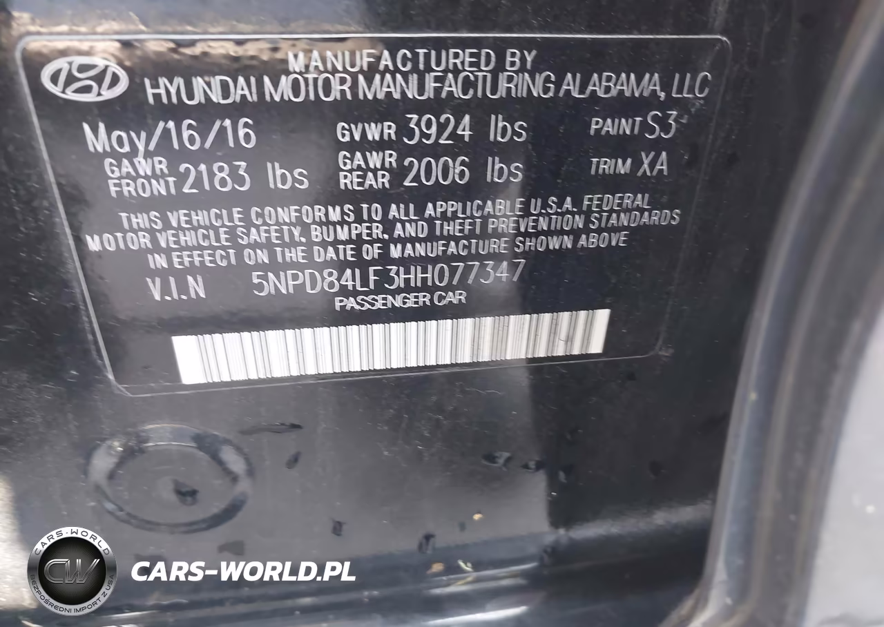 2017 Hyundai Elantra Se VIN:5NPD84LF3HH077347 - 9