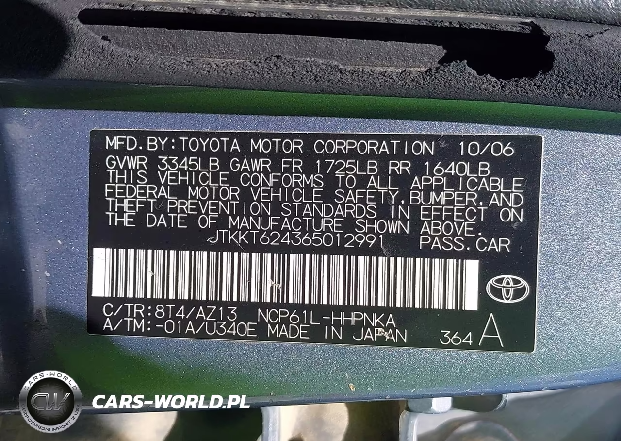2006 Scion Xa VIN:JTKKT624365012991 - 9