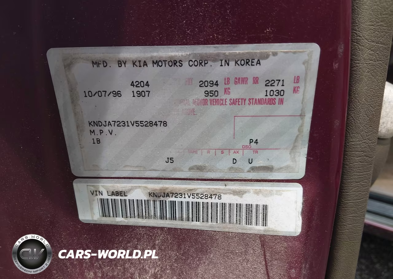 1997 Kia Sportage Ex VIN:KNDJA7231V5528478 - 9