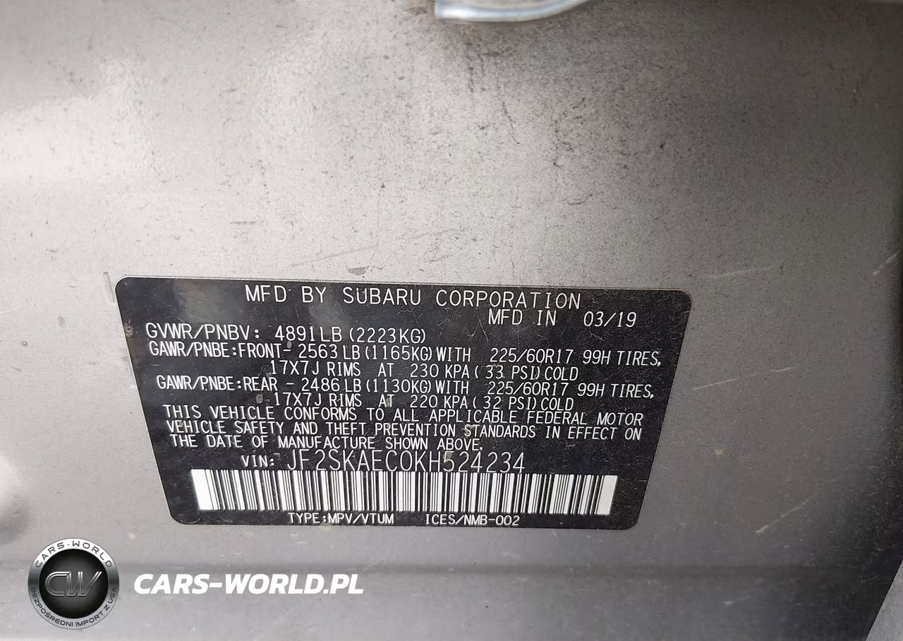2019 Subaru Forester Premium VIN:JF2SKAEC0KH524234 - 9