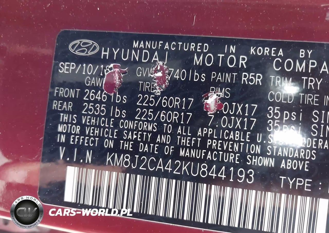 2019 Hyundai Tucson Se VIN:KM8J2CA42KU844193 - 9