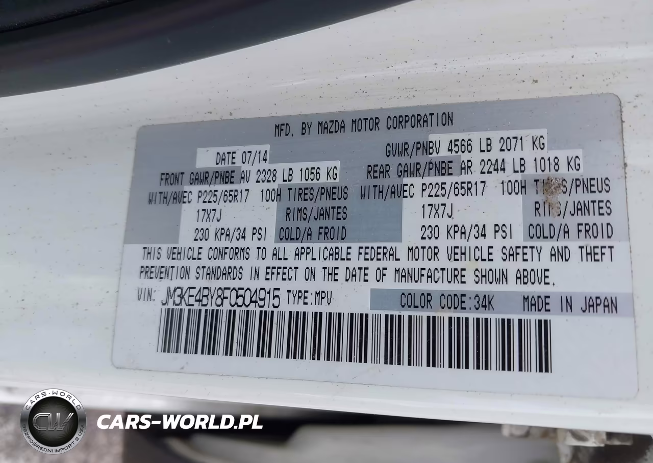 2015 Mazda Cx-5 Sport VIN:JM3KE4BY8F0504915 - 9