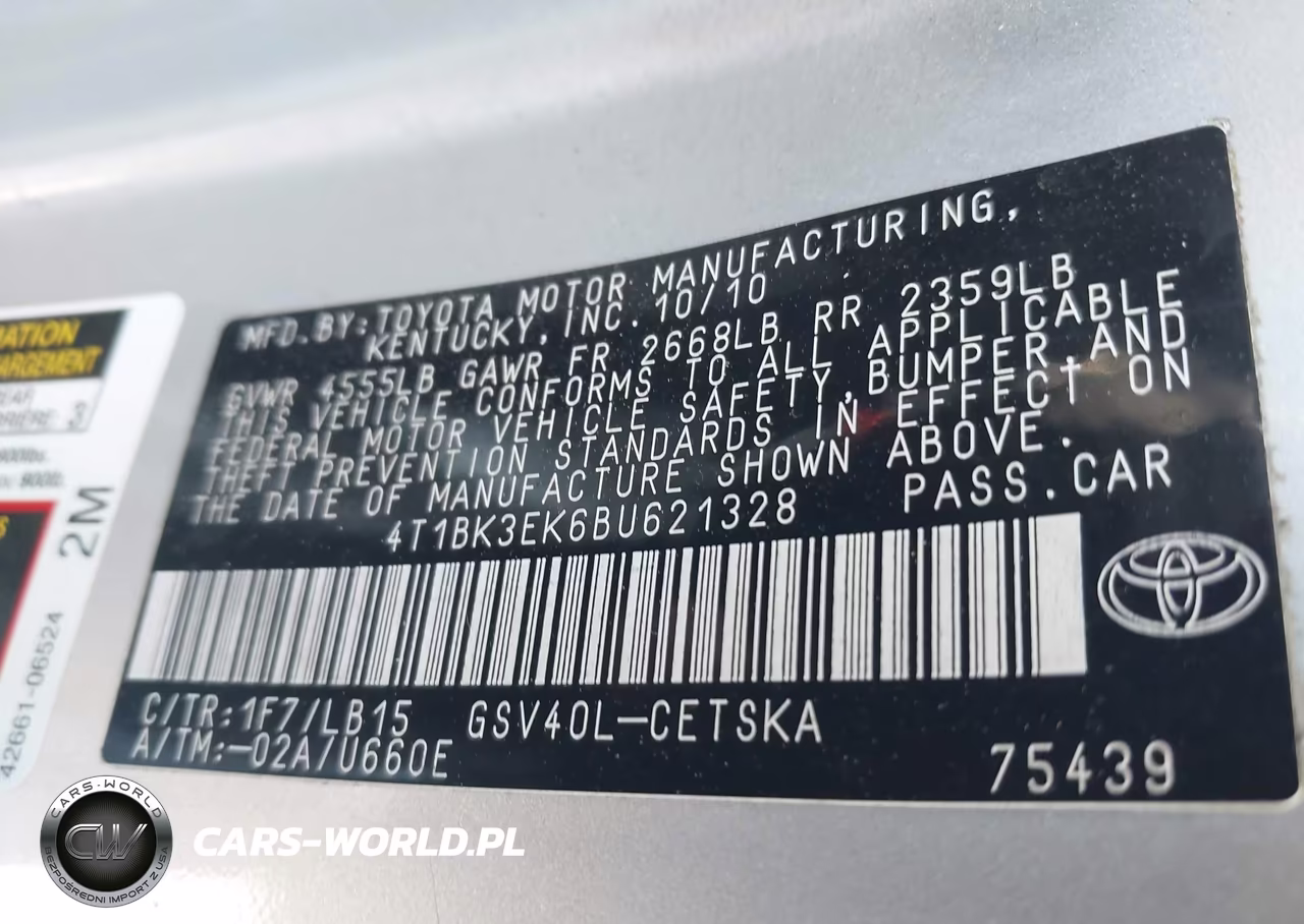 2011 Toyota Camry Se V6 VIN:4T1BK3EK6BU621328 - 9