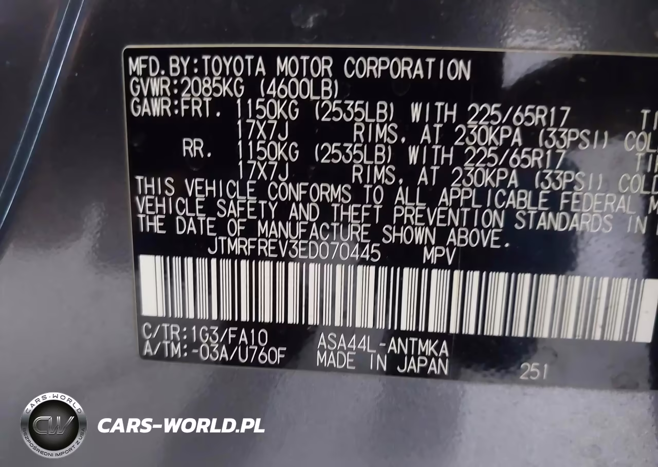 2014 Toyota Rav4 Xle VIN:JTMRFREV3ED070445 - 9