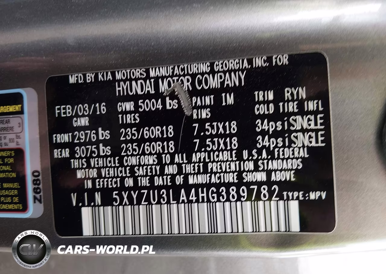 2017 Hyundai Santa Fe Sport 2.0T VIN:5XYZU3LA4HG389782 - 9