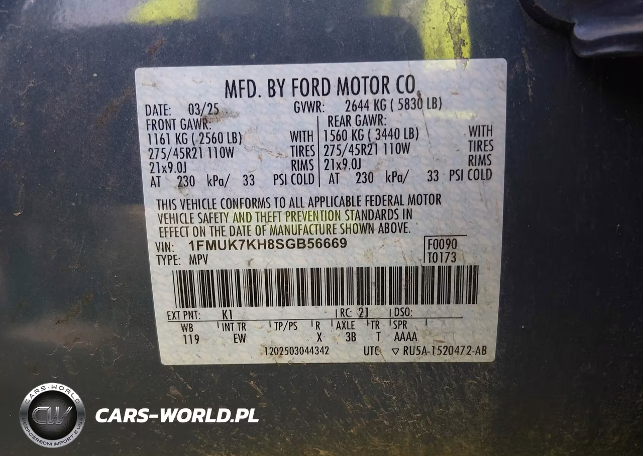 2025 Ford Explorer St-Line VIN:1FMUK7KH8SGB56669 - 9