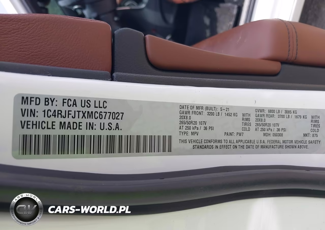2021 Jeep Grand Cherokee VIN:1C4RJFJTXMC677027 - 9