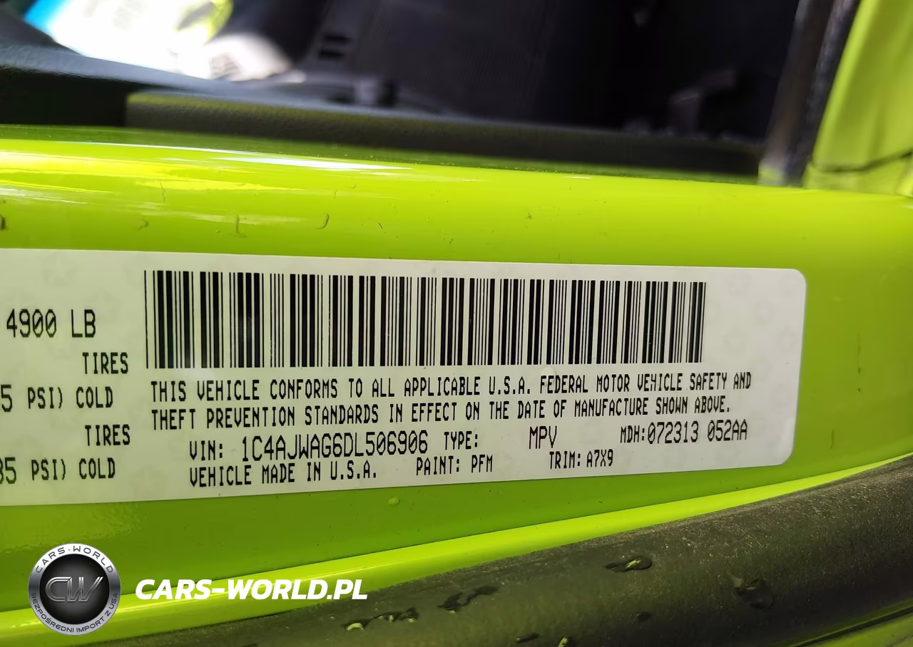 2013 Jeep Wrangler Sport VIN:1C4AJWAG6DL506906 - 9