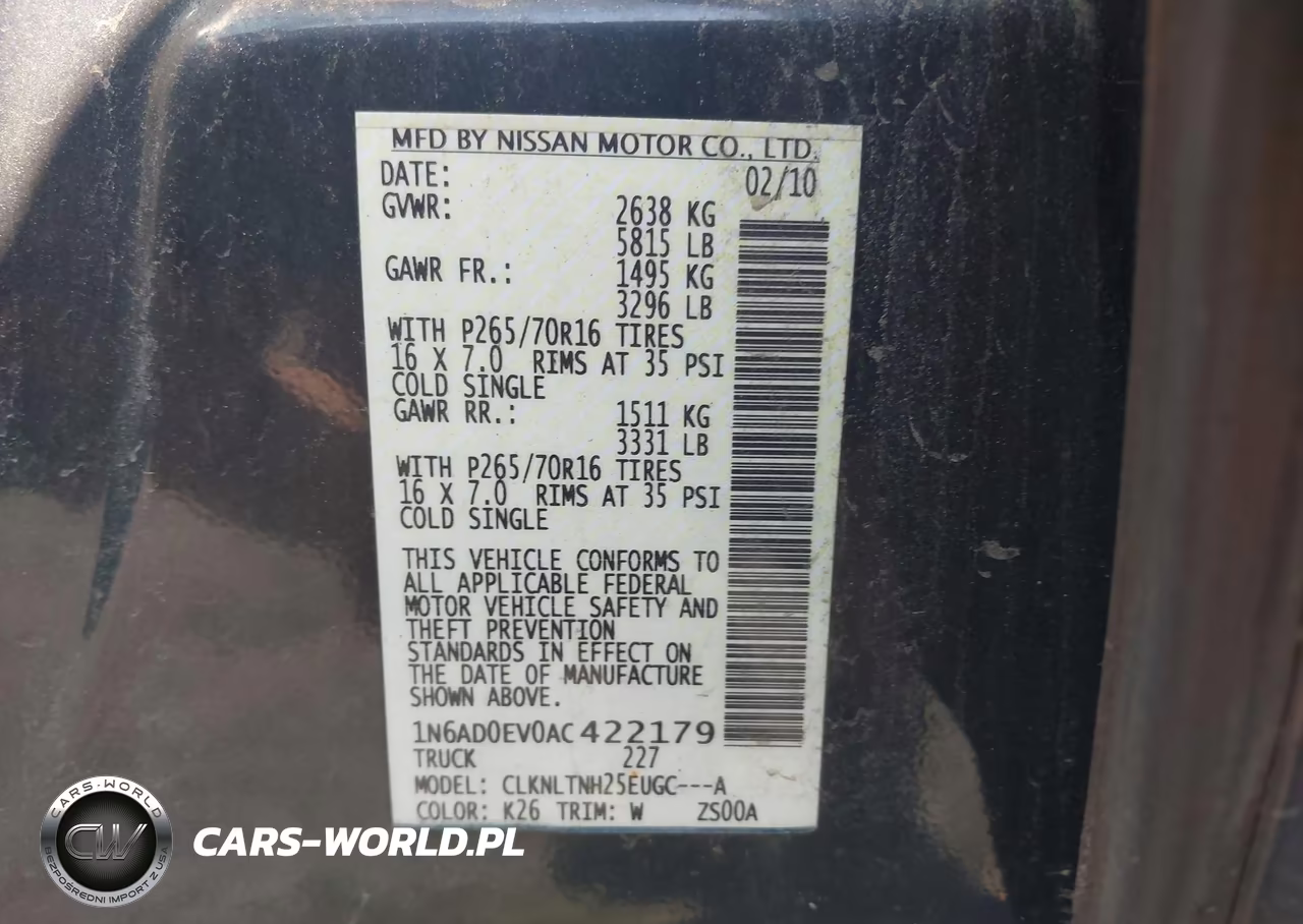 2010 Nissan Frontier Se VIN:1N6AD0EV0AC422179 - 9