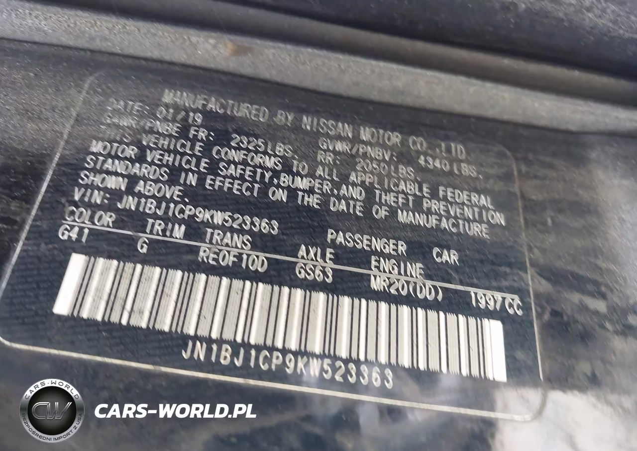2019 Nissan Rogue Sport S VIN:JN1BJ1CP9KW523363 - 9