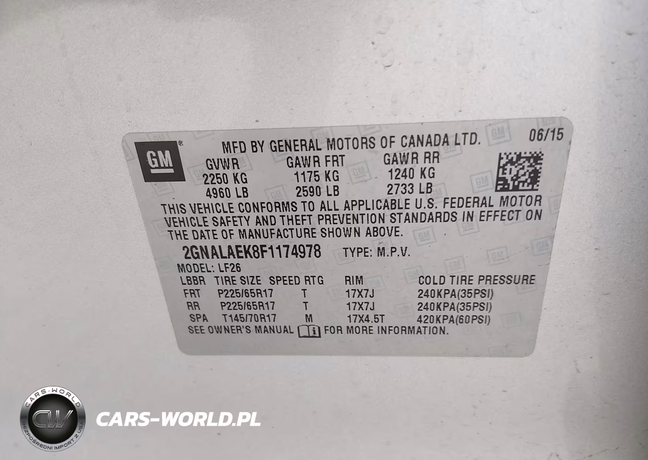 2015 Chevrolet Equinox Ls VIN:2GNALAEK8F1174978 - 9