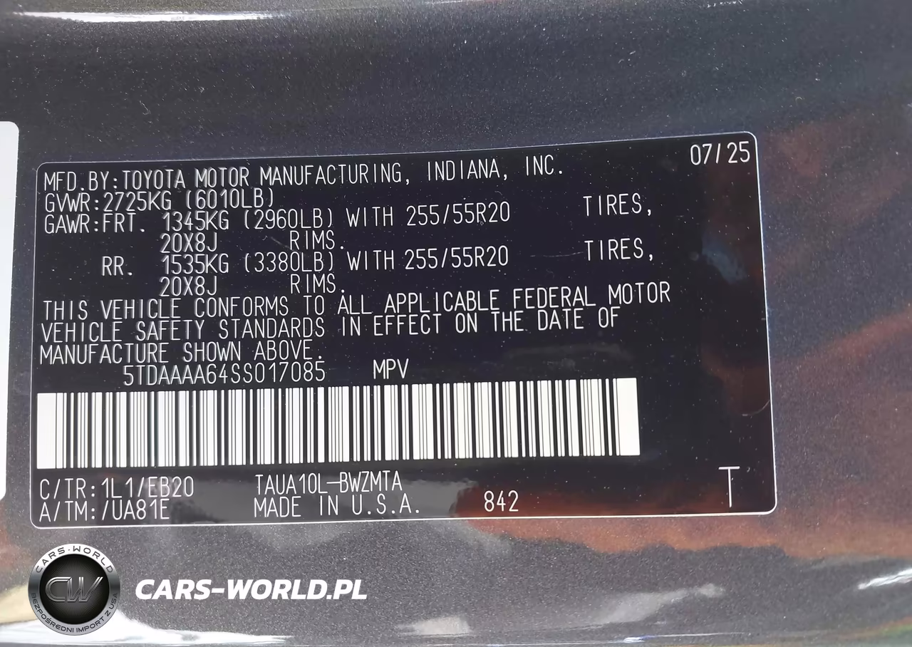 2025 Lexus Tx 350 Premium VIN:5TDAAAA64SS017085 - 9
