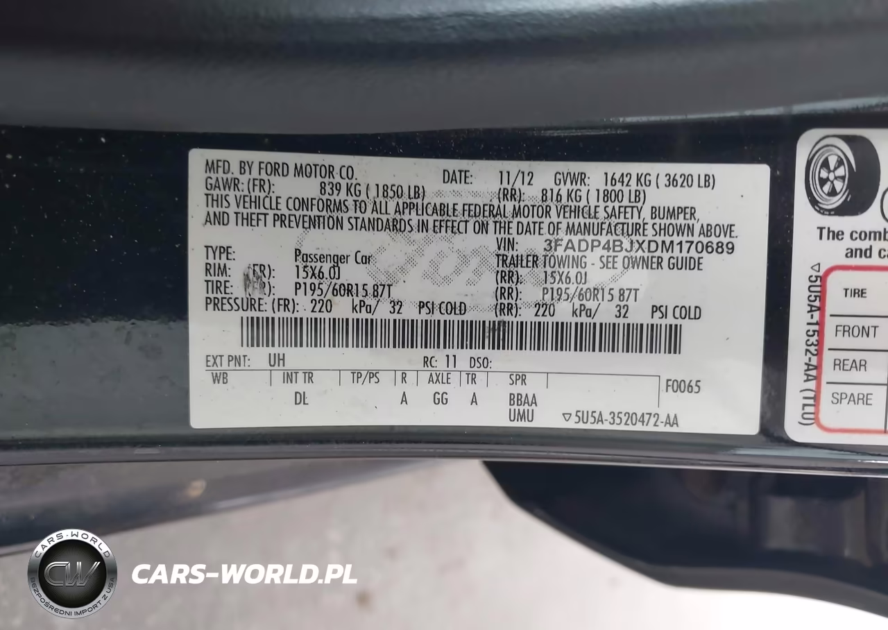 2013 Ford Fiesta Se VIN:3FADP4BJXDM170689 - 9