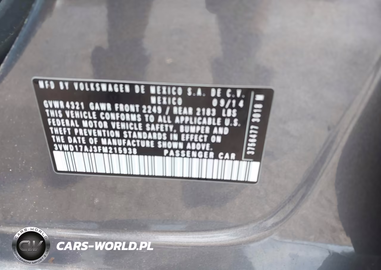2015 Volkswagen Jetta 1.8T Sport VIN:3VWD17AJ3FM215938 - 9
