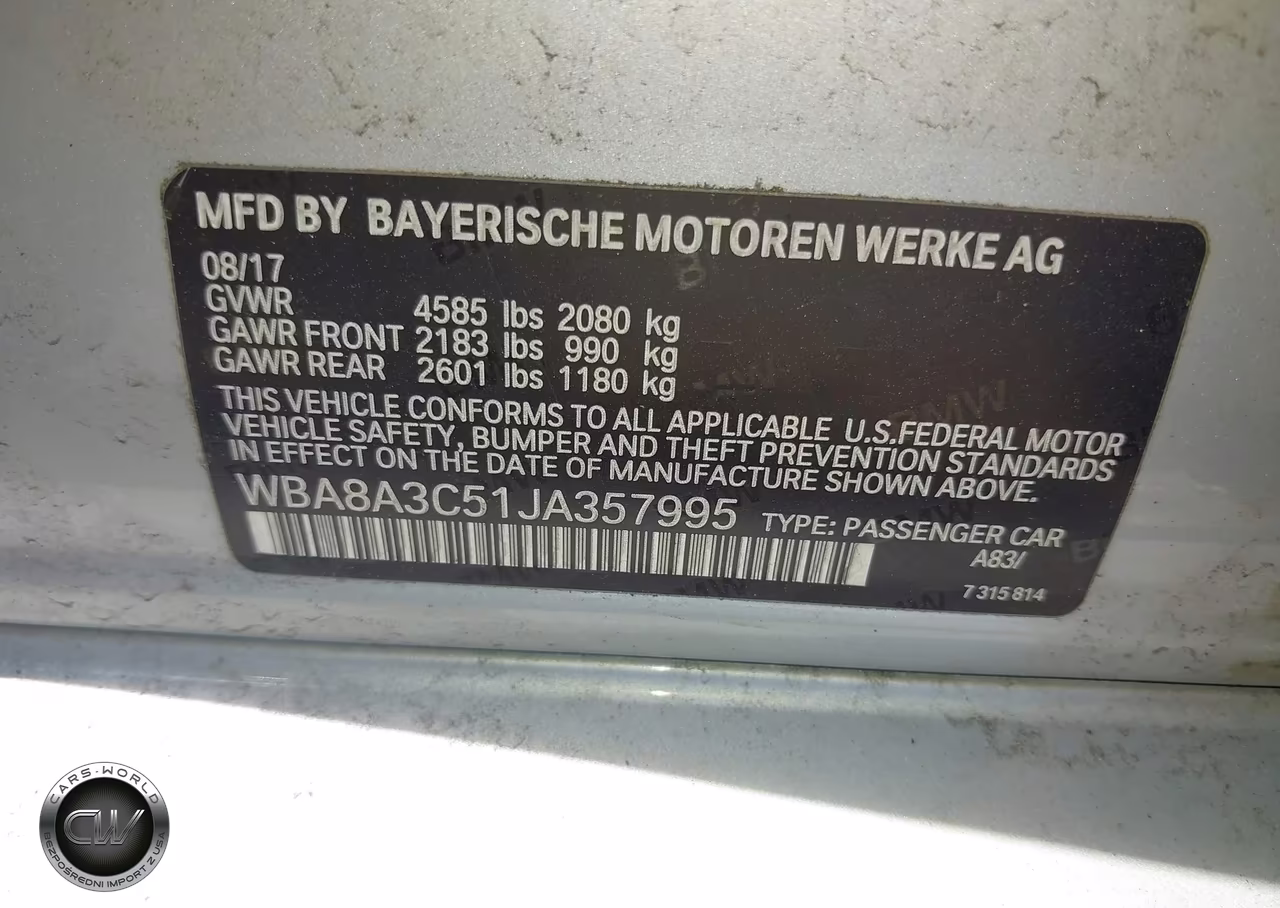 2018 BMW 320I xDrive VIN:WBA8A3C51JA357995 - 9